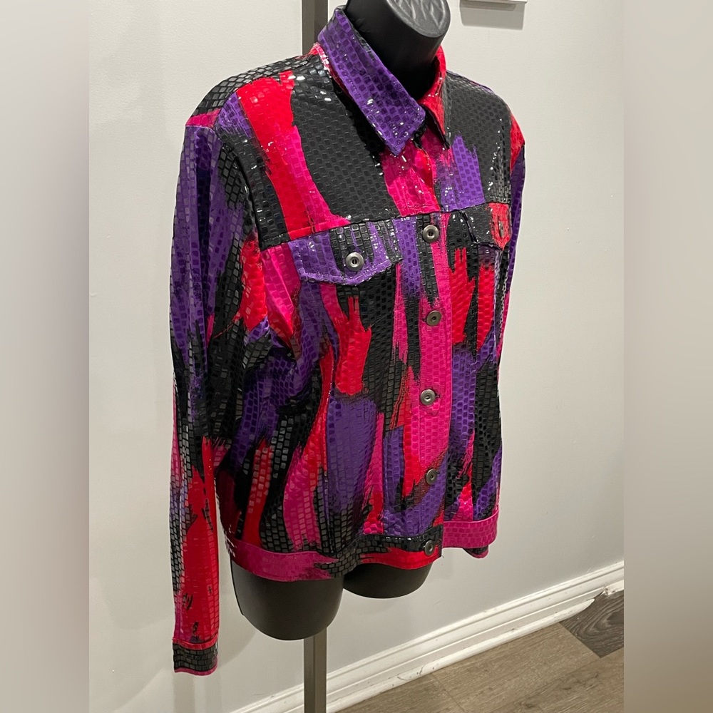 Multi Colored Shiny Jacket - Picture 4 of 15